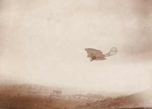 Lilienthal, Otto, Otto Lilienthal flying near Berlin, Rhinower Berge