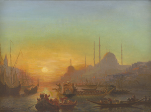 Los 6124 - Aiwasowski, Iwan Konstantinowitsch - zugeschrieben - Morgenglühen über den Hafen von Konstantinopel - 0 - thumb