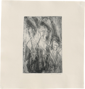 Lot 8054, Auction  123, Kirchner, Ernst Ludwig, Drei Kokotten bei Nacht